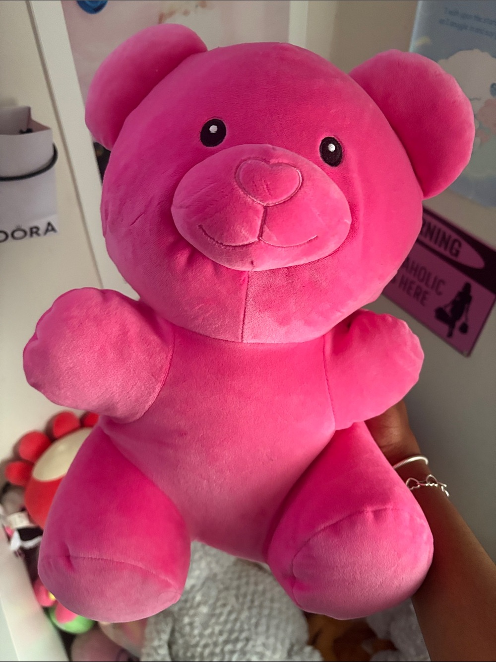 Plush Pink Teddy Bear Stuffed Toy - Cute Kids Plush